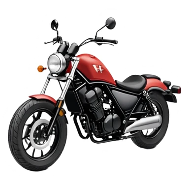Байкер с белым шлемом на мотоцикле Honda Rebel 300 sticker