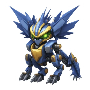 Spiky Medabot-Raptor-Dragon-Mecha sticker