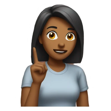 girl talking to a brick wall sticker