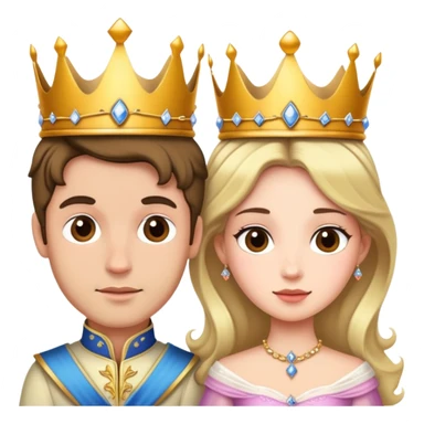 Prince and princess sticker