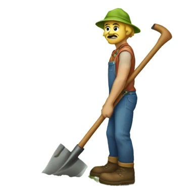 garden hoe sticker