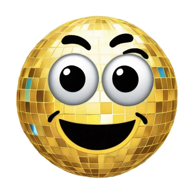 Disco ball smiley face sticker
