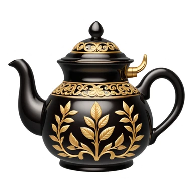 Black tea pot  sticker