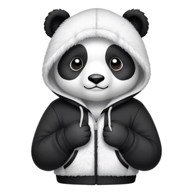 Panda with hoodie sticker