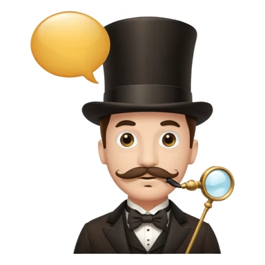 Fancy man with top hat and mustache and wearing monocle, and having a speech bubble saying, “it is so” sticker