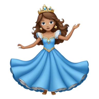 Mushroom princess brown hair blue eyes dancing under the moon  sticker