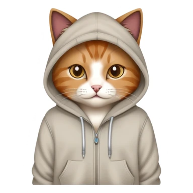 cat wearing hoodie  sticker