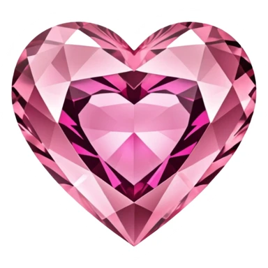 Pink diamond heart sticker