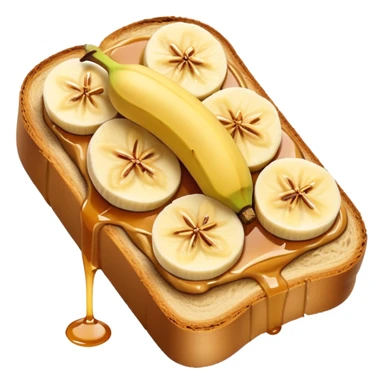 Peanut butter banana toast  sticker
