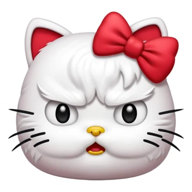 Angry hello kitty  sticker