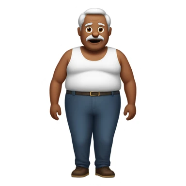 Grandpa with a fat stomach  sticker