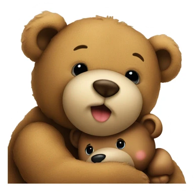 teddy bear kissing another teddy bear sticker