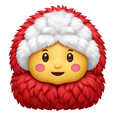 French frize emoji: NO FACE, red case, front sticker