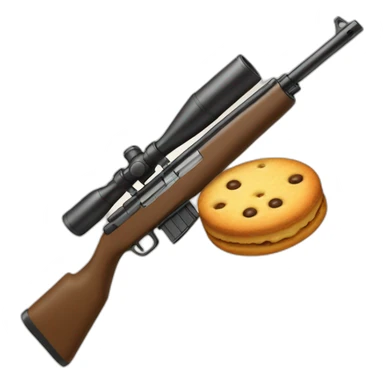 Biscuits avec fusil sticker