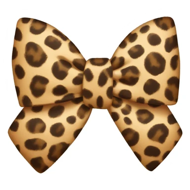leopard bow  sticker