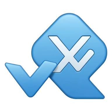 The blue check mark and the check mark itself should be in the middle without shadows.  sticker