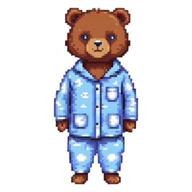 bear in pajamas sticker