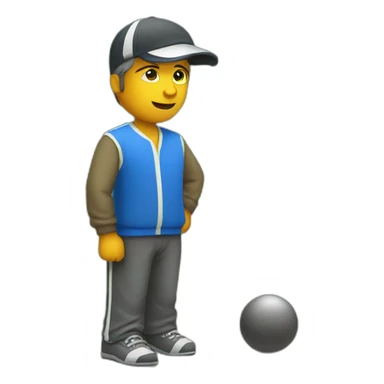 petanque player sticker