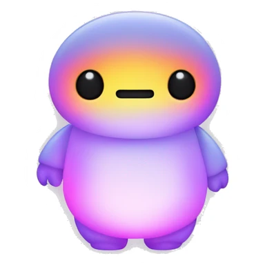 Two Kawaii neon glitter baymax emoji    sticker