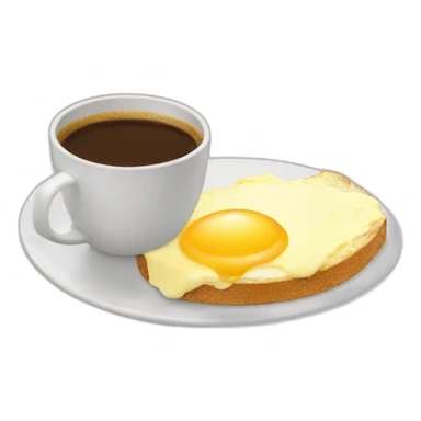 Scrambled egg with coffee sticker