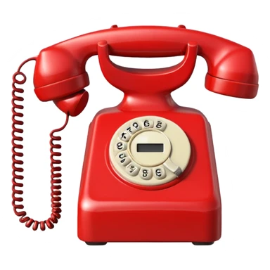 telephone red call sticker