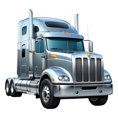 18 wheeler truck peterbelt big body facing me  sticker