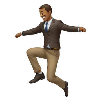 man jumping in the air and clicking his heels together sticker