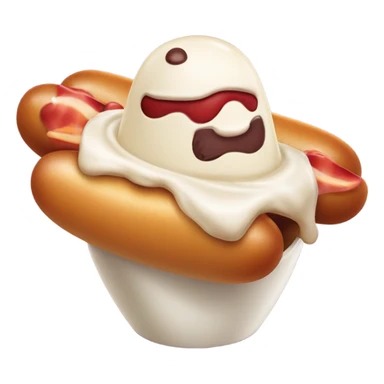 Hotdog in a cup of ice cream sticker