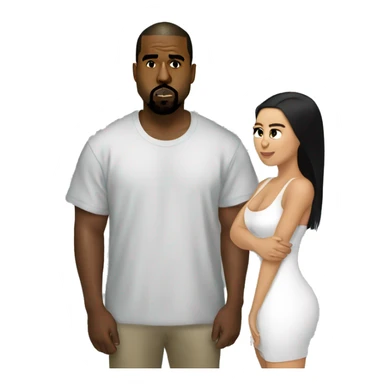 Kanye west with kim  sticker