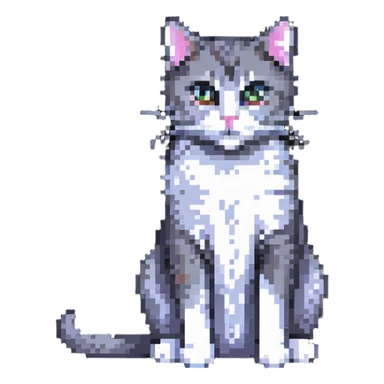 cat sitting pose sticker