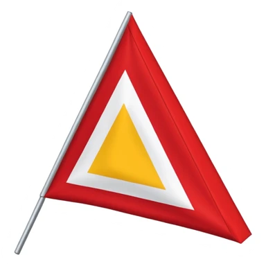 Bandeira branca com triângulo vermelho sticker