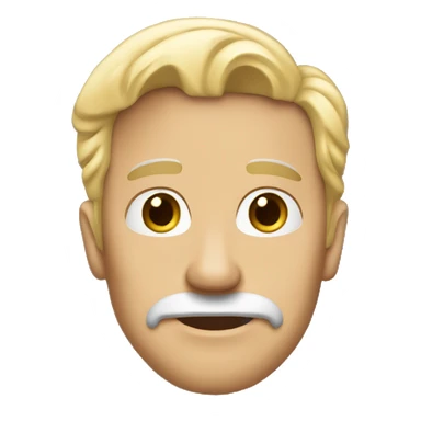 a man widower, blond no mustache sticker