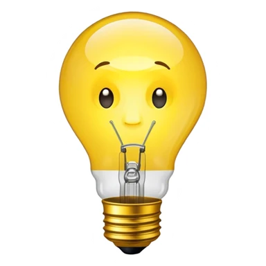 lightbulb emoji with a thinking face sticker