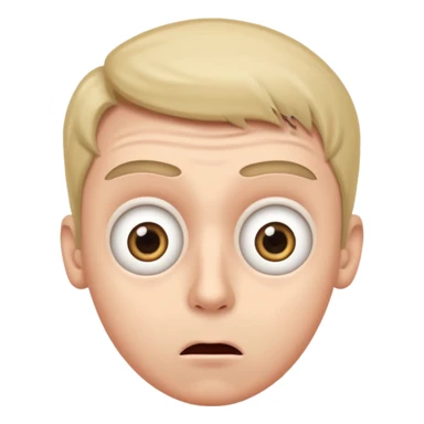 astonished man sticker