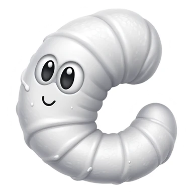 worm with white paint on him sticker