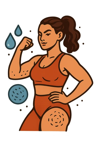 Donna combatte cellulite e ritenzione sticker