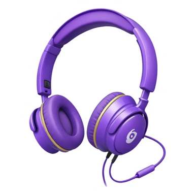 Glitter Purple and Cian headset sticker