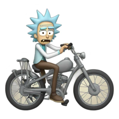 Rick Sanchez with a bike  sticker
