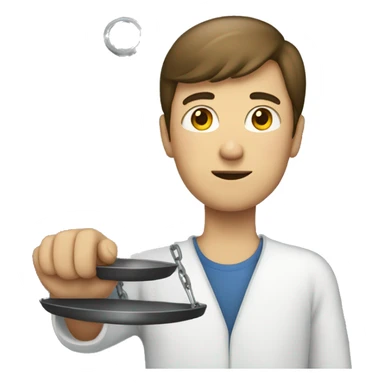 person holding mass scales  sticker