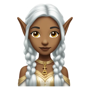 an elf woman login holding a big key sticker