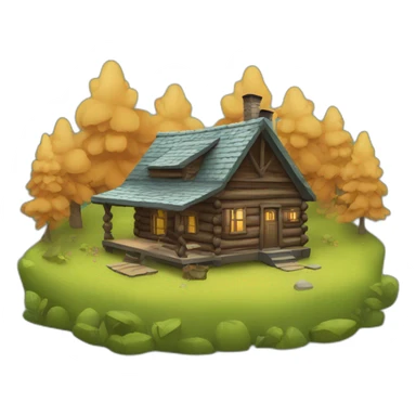 woods cabin sticker