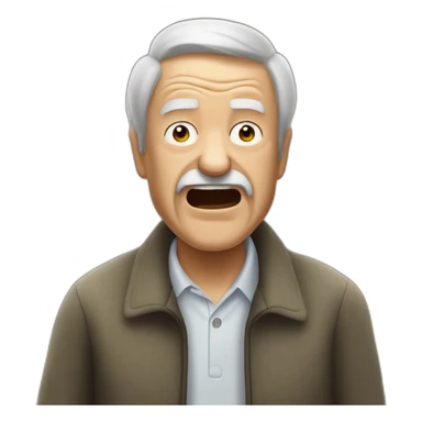 old man yelling at renfe sticker