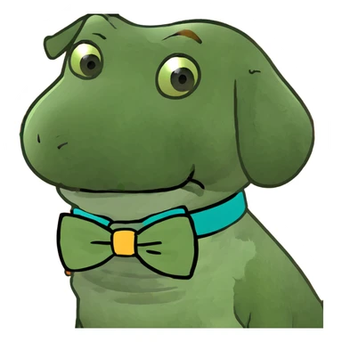 Fluffy peanut dog sticker