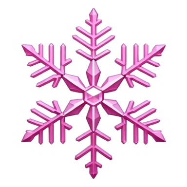 Pink snowflake sticker