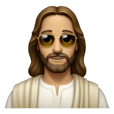 jesus wearing a juliet sunglasses  sticker