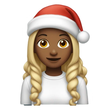 Girl with a Christmas hat  sticker