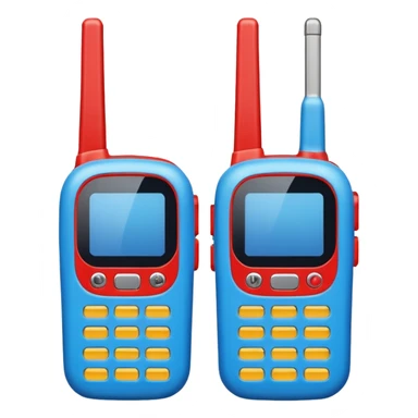 Walkie talkie pair (red & blue) sticker