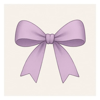 a simple lavender bow with smooth loops and a delicate knot sticker
