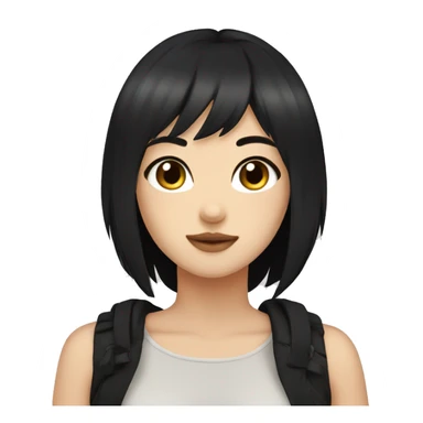 Neko Femboy, black hair sticker