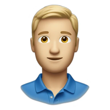 Lacoste white friends man with blue polo shirt sticker